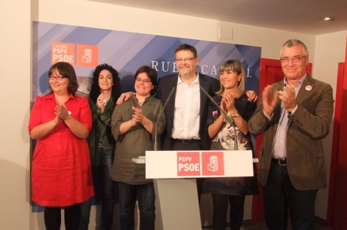 Ximo Puig Durante El Acto De Cierre De Campaña Del PSOE En Castellón