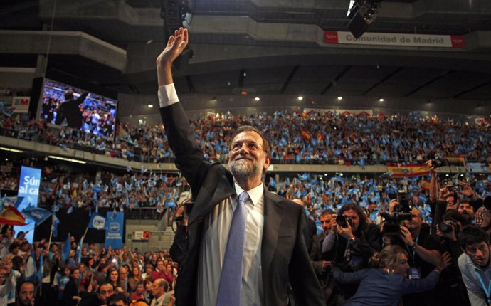 Mariano Rajoy En Un Mitin En Madrid