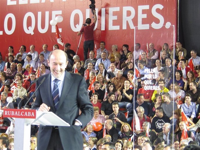 Rubalcaba, En El Mitin Fin De Campaña