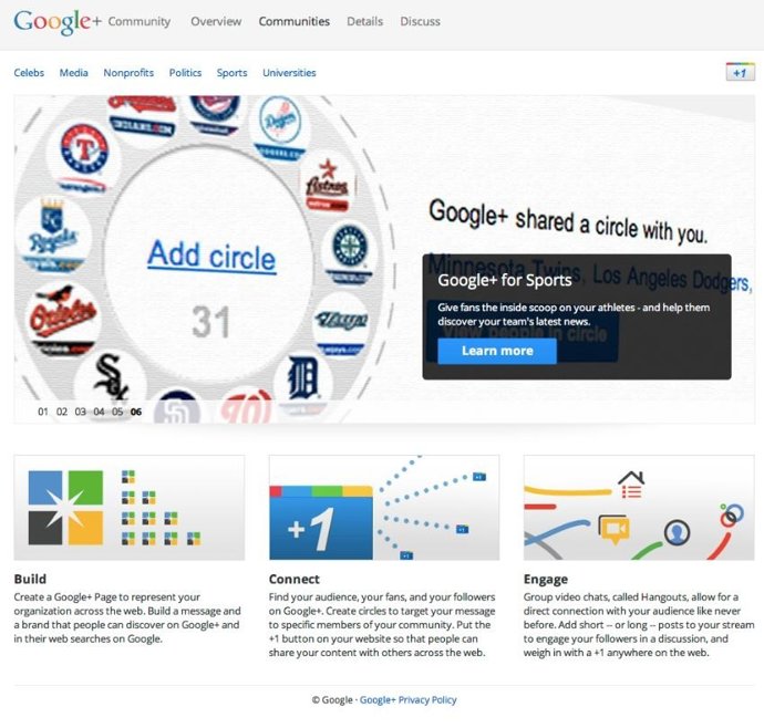 Página Con Guías Sobre Google+ Por Google 