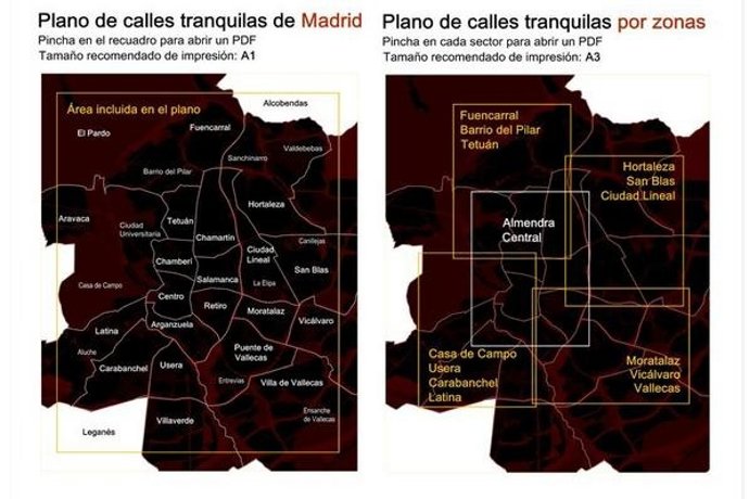 Plano De Calles Tranquilas Para Ir En Bici