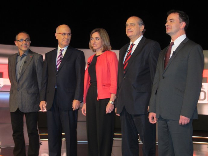 Joan Coscubiela, Josep Antoni Duran, Carme Chacón, Jorge Fernández, Alfred Bosch