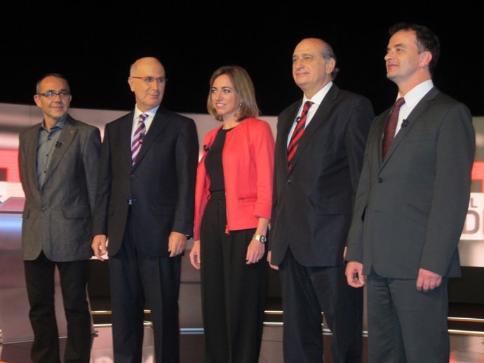 Joan Coscubiela, Josep Antoni Duran, Carme Chacón, Jorge Fernández, Alfred Bosch