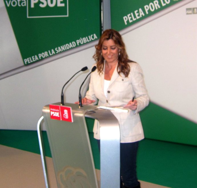 Susana Díaz Comparece Ante Los Medios En La Sede Del PSOE-A