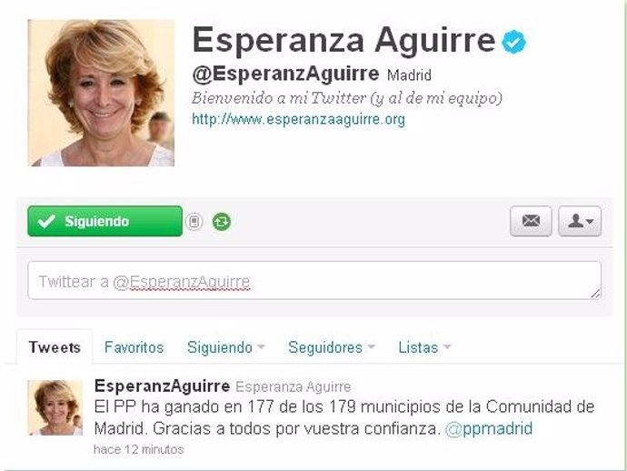 Perfil De Aguirre En Twitter