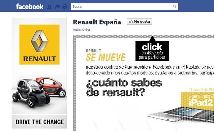 Página Facebook Reanult España