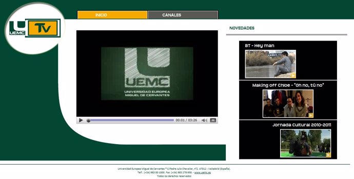 Nueva Imagen Del Canal De Televisión Online De La UEMC