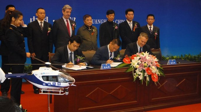 Firma Del Acuerdo De Eurocopter China Con Xilin Fengten