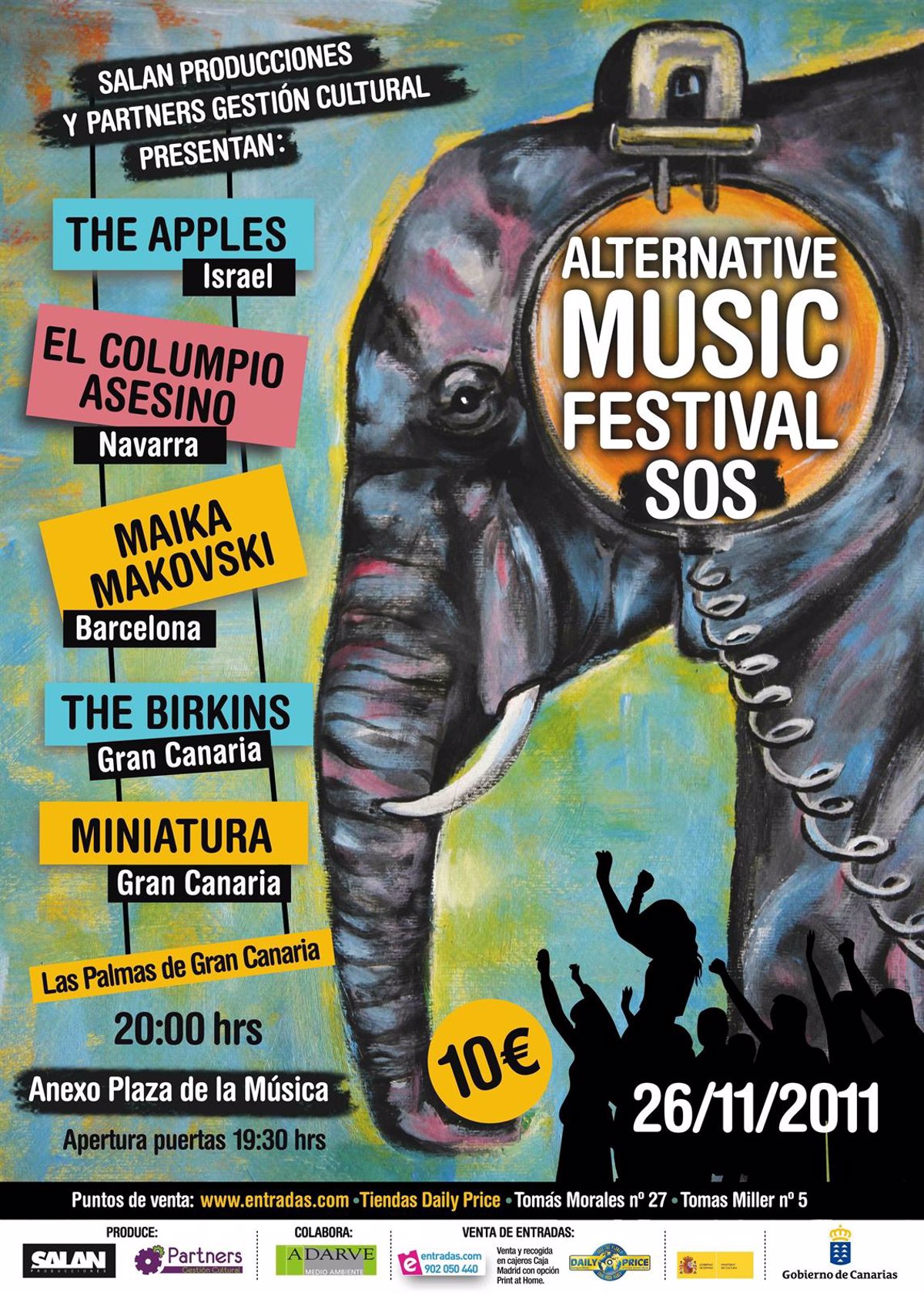 Las Palmas de Gran Canaria acoge este sábado el Alternative Music Festival  SOS
