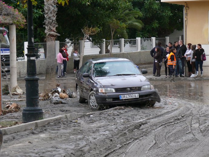 Inundaciones en Calahonda (Granada)