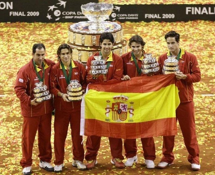 Costa, Ferrer, Verdasco, Nadal Y Feliciano López (Copa Davis)