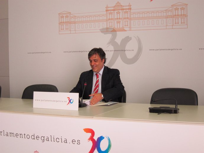 Pedro Puy en la Xunta de Portavoces del Parlamento