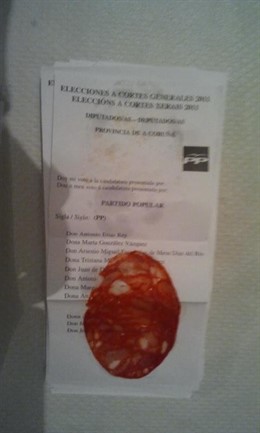 Voto En Val Do Dubra (A Coruña) Con Loncha De Chorizo