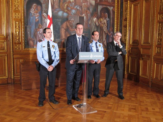 El Alcalde De Barcelona, Xavier Trias, Tras El Consejo De Seguridad Urbana