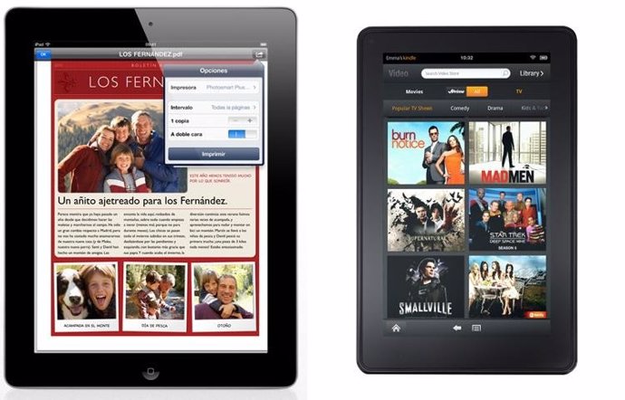 Ipad De Apple Y Kindle Fire De Amazon