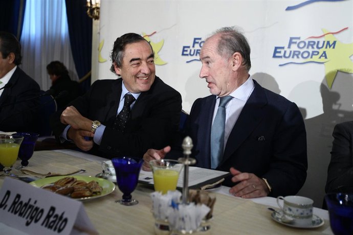Presidente De Bankia, Rodrigo Rato Y Presidente De La CEOE, Joan Rosell