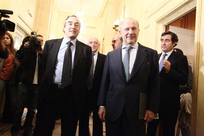 Presidente De Bankia, Rodrigo Rato Y Presidente De La CEOE, Joan Rosell