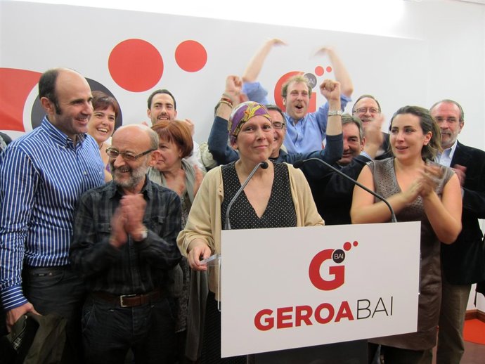 Acto De Geroa Bai Tras Conocerse Los Resultados Electorales.