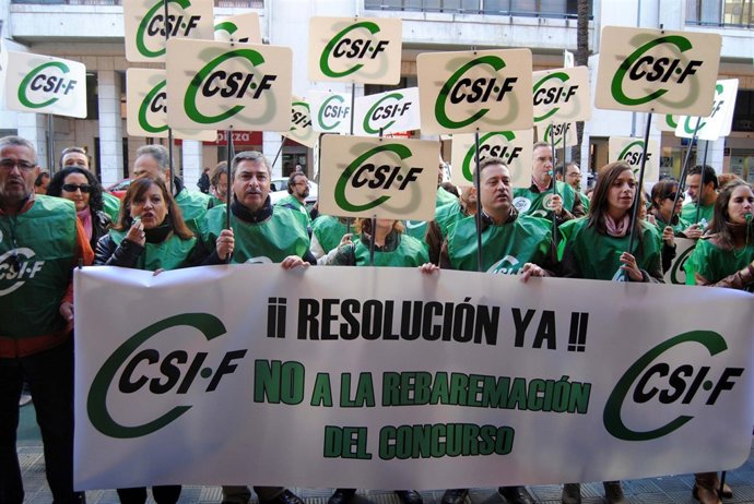 Protesta Del Sindicato CSIF-A En Sevilla