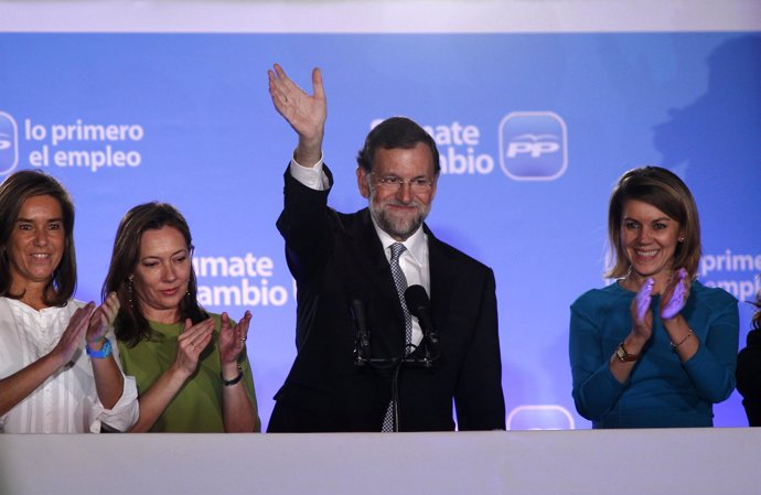 Mariano Rajoy En El Balcón De Génova