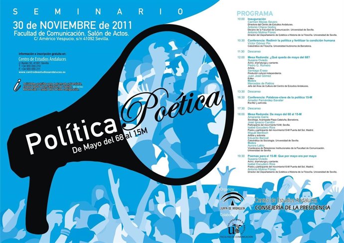 El 30 De Noviembre Se Celebra El Seminario 'Política Poética'