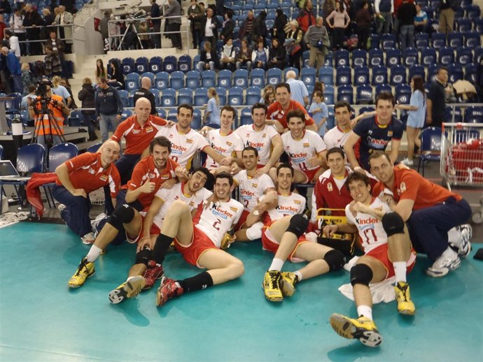 España Celebra Su Clasificación Para El Preolímpico De Voleibol