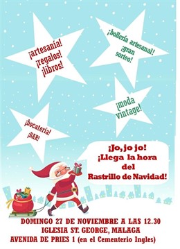 Cartel Del Rastrillo De Navidad De La Iglesia De San Jorge