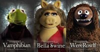 La rana Gustavo y Peggy no pueden Robert Pattinson y Kristen Stewart: Amanecer vence a Los Muppets
