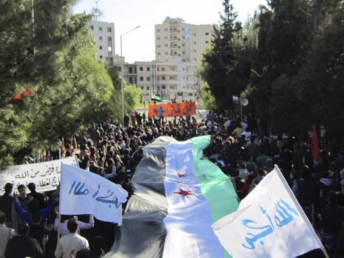 Manifestaciones En Siria Contra El Régimen De Bashar Al Assad