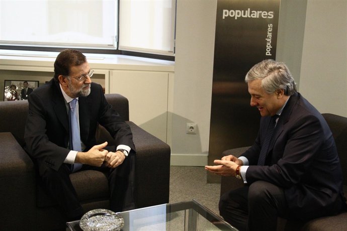 Reunión De Rajoy Y Antonio Tajani En Génova