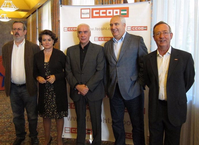 Carbonero Y Luciano Alonso En Málaga Con Representantes De CCOO De Turismo