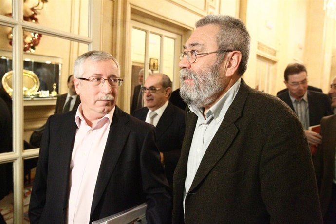 Secretarios Generales De UGT Y CCOO, Cándido Méndez E Ignacio Fernández Toxo