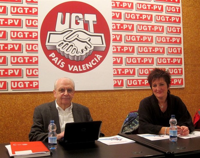 Gerardo Fernández (FETE UGT PV) Y Maria José Navarro (FAPA-Valencia)