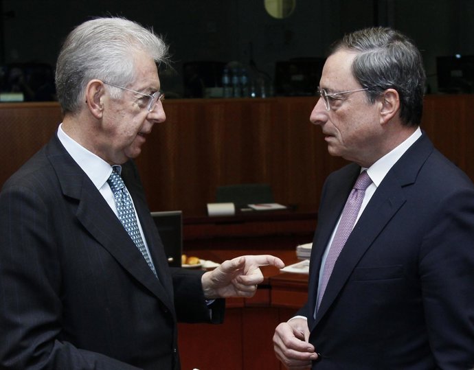 Mario Monti (Italia) Y Mario Draghi (BCE)