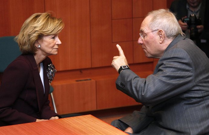 Salgado (España) Y Schaeuble (Alemania) En El Ecofin