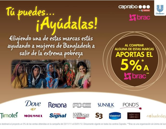 Cartel Campaña Solidaria Caprabo Y Unilever 