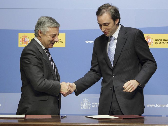 José Blanco, Con El Presidente De La Fundación San Salvador De Oña