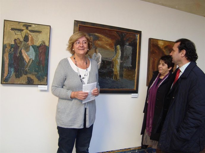 Arahuetes, Luquero (Centro) Y Armentia Visitan La Muestra. 