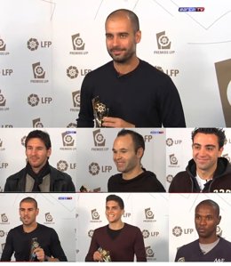 Montaje De Los Premiados Del FC Barcelona Por La LFP
