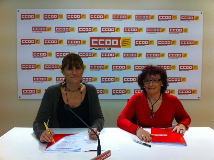 Asun Franquesa Y Cristina Faciabén De CC.OO. 