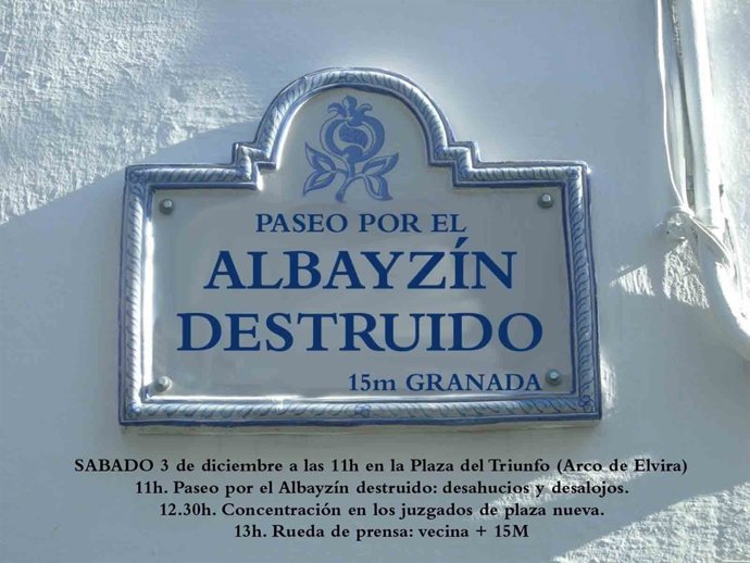 Cartel Albaicín Destruido