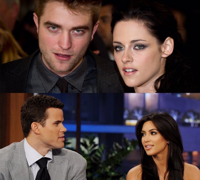 Montaje De Robert Pattinson Y Kristen Stewart Con Kris Humphries Y Kim Kardashia