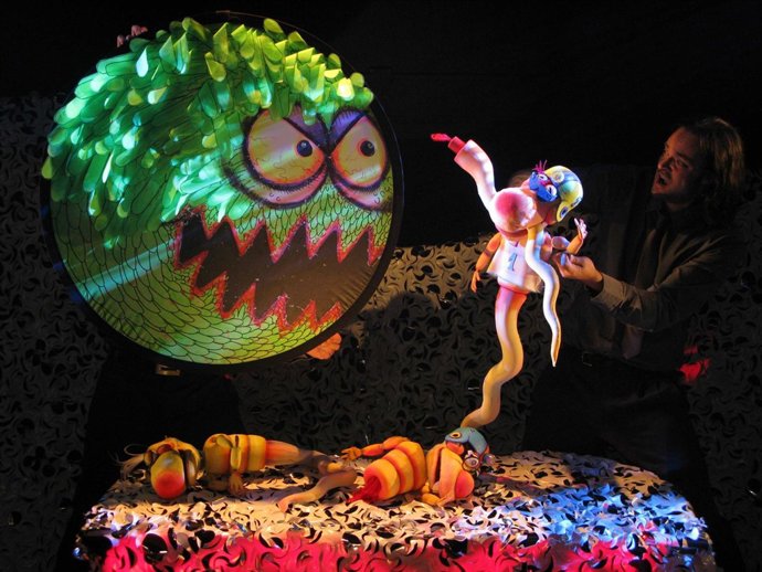 Uno De Los Momentos De La Interpretación Del Teatro Infantil De Títeres 