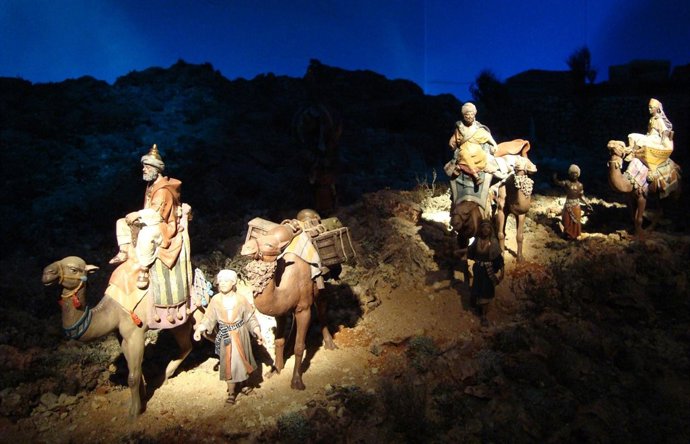 Escena Del Belén De José María Villar Expuesto En Segovia.