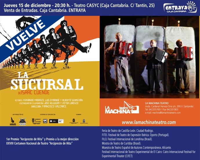 'La Sucursal', El 15 De Diciembre En El Casyc