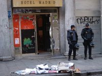 'Okupas' del Hotel Madrid critican las formas de la Policía en el desalojo