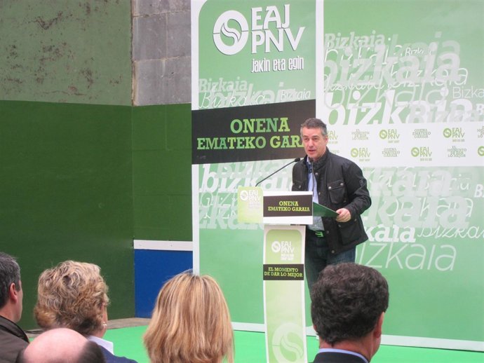 El Presidente Del PNV, Iñigo Urkullu, Durante Un Acto Político.