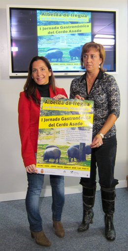 Directora De Turismo Mónica Figuerola Y Alcaldesa De Albelda Rosana Zorzano
