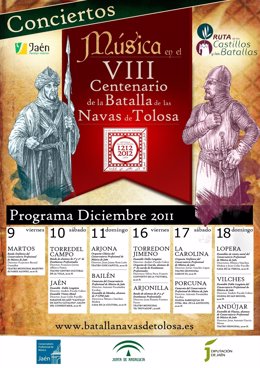 Cartel Del Ciclo Músical En VIII Centenario De La Batalla De Las Navas De Tolosa