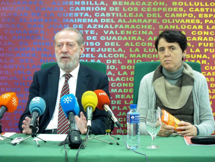 El Presidente De La Diputación, Fernando Rodríguez Villalobos, Y Dolores Bravo